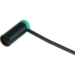 Cable Techniques Low-Profile Right-Angle Mini-XLR 3-Pin Male Connector with Adjustable Exit (Standard Outlet, Green Cap)