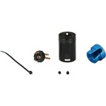 Cable Techniques Low-Profile Right-Angle XLR 3-Pin Male Connector (Large Outlet, A-Shell, Blue Cap)