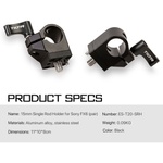 Tilta 15mm Single-Rod Clamps for Sony FX6 (Pair)