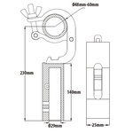 KUPO Slim Mighty Handcuff with TV Quick Receiver - Black