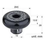 KUPO Aluminum Round Knob With M6 Female Threaded