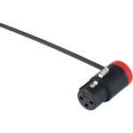Cable Techniques Low-Profile Right-Angle XLR 3-Pin Female Connector (Standard Outlet, A-Shell, Red Cap)