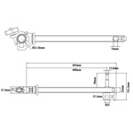 KUPO Side Arm W/ Baby Pin/Receiver