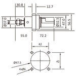 KUPO PowerFit Single-pole Panel Drain Connector- Earth Green