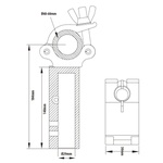 KUPO Slim Type Mighty Quick TV Coupler - Silver