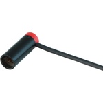 Cable Techniques Low-Profile Right-Angle Mini-XLR 3-Pin Male Connector with Adjustable Exit (Standard Outlet, Red Cap)