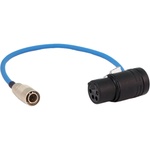 Cable Techniques Hirose 4-Pin to Low-Profile XLR-4F DC Power Cable (8")