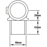 KUPO INTERNAL SWIVEL TEE, SILVER