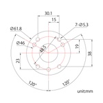 KUPO Round Plate Dia. 26mm Ball For Super Knuckle