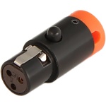 Cable Techniques CT-LPS-TA3-N LPS Low-Profile TA3F Connector (Orange)