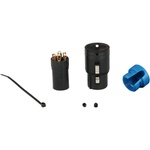 Cable Techniques Low-Profile Right-Angle XLR 3-Pin Female Connector (Large Outlet, A-Shell, Blue Cap)