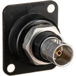 Neutrik Isolated BNC Chassis Connector in D-Shape Housing (Black)