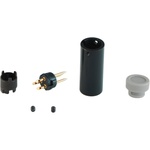 Cable Techniques Low-Profile Right-Angle Mini-XLR 3-Pin Male Connector with Adjustable Exit (Standard Outlet, Gray Cap)