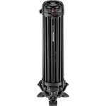 Manfrotto 612 Nitrotech Fluid Video Head and Aluminum Twin Leg Tripod with Ground Spreader