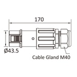 KUPO PowerFit Single-pole Line Source Connector- Neutral Blue