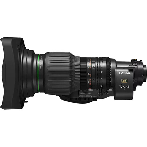 Canon CJ15ex4.3B IASE S 4K UHDxs 2/3" 15x Wide Servo Lens with Type-S Drive