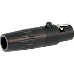 Cable Techniques TA3FL 3-Pin Female Mini-XLR Connector (Black, 6mm Outlet)