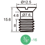 KUPO Slotted Countersunk Head 3/8"-16 Screw