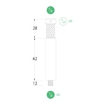 KUPO KS-077 / 5/8” STUD WITH 1/4”-20 MALE THREAD(12MM)