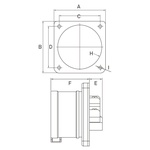 KUPO CEE FORM 32A/4P/400V, PANEL MALE
