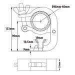 KUPO Slim Mighty Handcuff Coupler - Silver