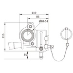 KUPO KCP-844 / TV Coupler - Silver