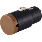 Cable Techniques Low-Profile Right-Angle XLR 3-Pin Female Connector (Standard Outlet, A-Shell, Brown Cap)
