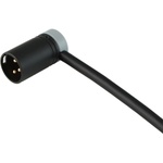 Cable Techniques Low-Profile Right-Angle XLR 3-Pin Male Connector (Large Outlet, B-Shell, Gray Cap)