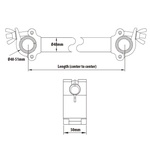 KUPO 250mm Parallel Pipe to Pipe Coupler- Black