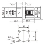 KUPO PowerFit Single-pole Panel Source Connector- Line 3 Gray