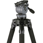 Miller DS-20 Aluminum Tripod System - consists of: DS-20 Fluid Head, DS 2-Stage Tripod, On-Ground Spreader and Softcase - Supports 20 lbs