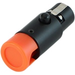 Cable Techniques LPS Low-Profile Right Angle TA3F Connector (Orange, Large)
