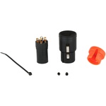 Cable Techniques Low-Profile Right-Angle XLR 3-Pin Female Connector (Standard Outlet, B-Shell, Orange Cap)