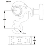 KUPO Arch Coupler w/ Eye Ring - Black