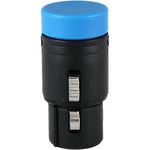 Cable Techniques Low-Profile Right-Angle XLR 3-Pin Female Connector (Large Outlet, B-Shell, Blue Cap)