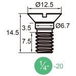 KUPO Slotted Countersunk Head 1/4"-20 Screw