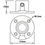KUPO BASE FLANGE, SILVER