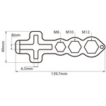 KUPO WS-140 WINGNUT MULTI SPANNER