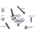 KUPO 2" Stainless Steel Coupler with M10 Countersunk Head Screws