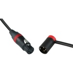 Cable Techniques Straight XLR Female to Low-Profile Right-Angle XLR Male Stage & Studio Mic Cable (Red Ring/Cap, 25')