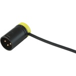 Cable Techniques Low-Profile Right-Angle XLR 3-Pin Male Connector (Standard Outlet, A-Shell, Yellow Cap)