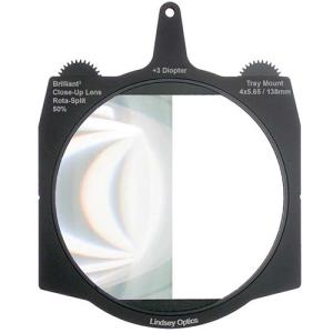 Lindsey Optics 4 x 5.65" +3 Diopter Brilliant² 50% Rota-Split Close-Up Lens