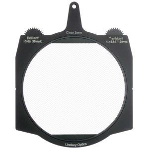 Lindsey Optics Brilliant² 4 x 5.65" Rota-Streak Filter (Blue-Clear, 2mm Cylindrical Lens Spacing)