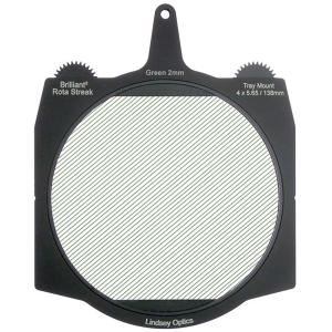 Lindsey Optics Brilliant² 4 x 5.65" Rota-Streak Filter (Green, 2mm Cylindrical Lens Spacing)