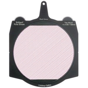 Lindsey Optics Brilliant² 4 x 5.65" Rota-Streak Filter (Red, 2mm Cylindrical Lens Spacing)