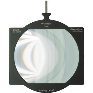 Lindsey Optics 4 x 5.65" +1/4 Diopter Brilliant² Tray Mount Studio Close-Up Lens