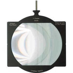 Lindsey Optics 4 x 5.65" +1 Diopter Brilliant² Tray Mount Studio Close-Up Lens