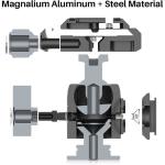 Ulanzi U-80L Side Cold Shoe Mount Ball Head with Arca-Type Quick Release