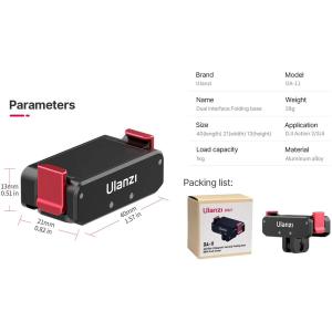 Ulanzi Dual-Interface Folding Base for DJI Action 2