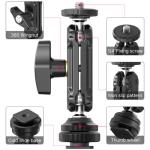 Ulanzi Double Ball Head Magic Arm with 1/4"-20 Screw and Cold Shoe